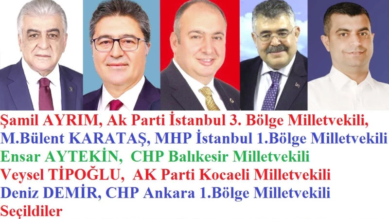 Gurbette 5 tane Kars Ardahan Iğdır’lı Milletvekili Seçildi