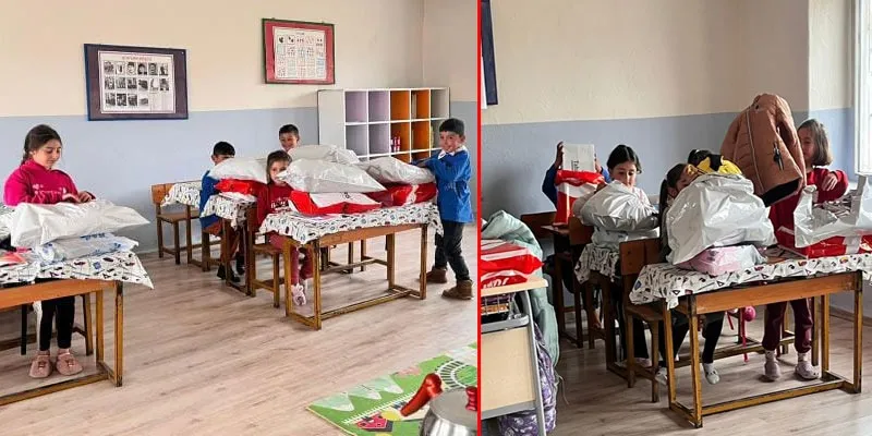 Karslı Esnaflardan Sessiz Yardım, Köy Okullarına Bot ve Mont Desteği!