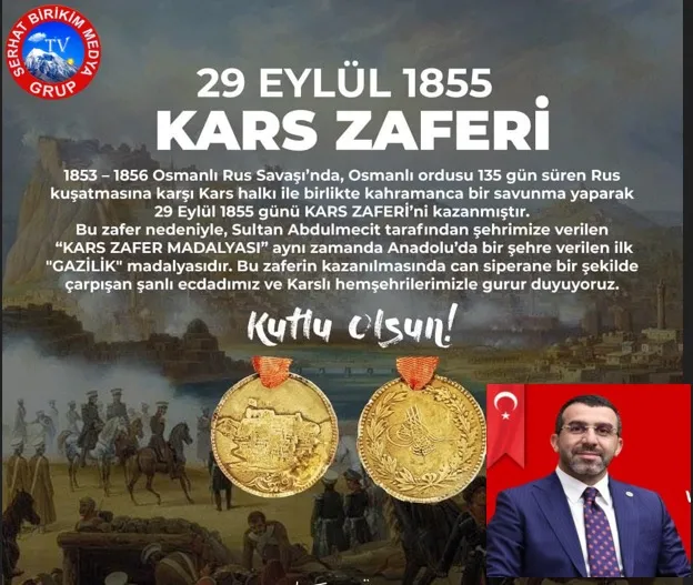 Milletvekili Adem Çalkın’dan Kars Zaferi’nin 170. Yılı Mesajı