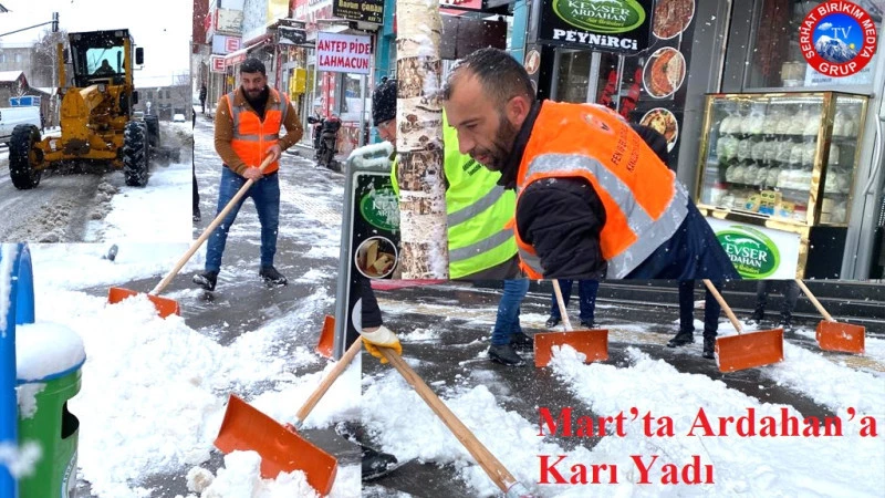 Ardahan’da Mart Karı Yağdı