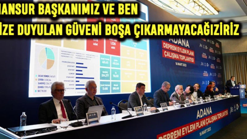 Adana Deprem Eylem Planı Çalışma Toplantısı’nda Konuştu